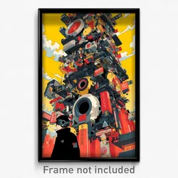 Movie Art Poster - Zany Home Theatre (Psychedelic Retro Weird Film Print)