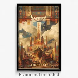 Hebrew Movie Poster - Gregarious Longhouse (Israel Retro Film Art Print)
