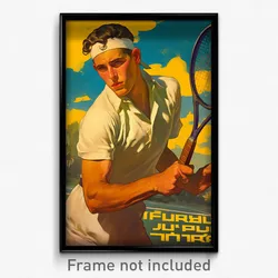 Hebrew Movie Poster - Man Feeling Discombobulated, Stimulating Tennis Uniform