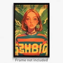 Russian Movie Poster - Woman Feeling Miserliness, Shady Cropped Sweater (Print)