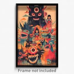 Thai Movie Poster - Warlike Motel (Thailand Psychedelic Art Retro Film Print)