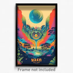 Hebrew Movie Poster - Blissful Mere (Israel Psychedelic Art Retro Film Print)