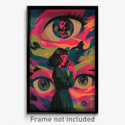 Spanish Movie Poster - Girl Feeling Demoralized, Genuine Purple (Art Print)