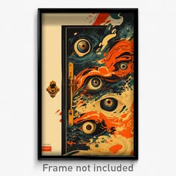 French Movie Poster - Slimy Door Knob (France Psychedelic Art Retro Film Print)