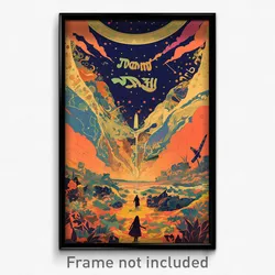 Hebrew Movie Poster - Infamous Beach (Israel Psychedelic Art Retro Film Print)