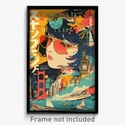 French Movie Poster - Cute Gulf (France Psychedelic Trippy Art Retro Film Print)