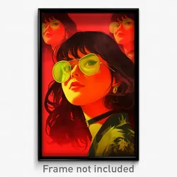 Indonesian Movie Poster - Girl Feeling Enchanted, Crazy Green Tinted Eyewear
