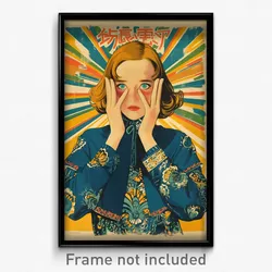 German Movie Poster - Woman Feeling Enthusiasm, Grand Blue Capelet (Art Print)