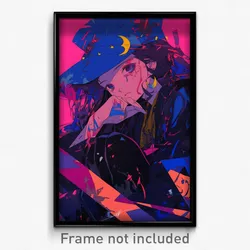 Anime Art Poster - Woman Feeling Stubborn, Immaterial Crescent Hat Ornament