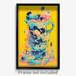 Art Poster - Droopy Tube (Psychedelic Trippy Weird 11x17 Cartoon Print)