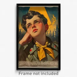Russian Movie Poster - Boy Feeling Infatuation, Magnificent Yellow Neckerchief