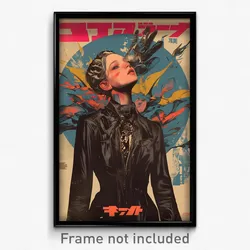 Hebrew Movie Poster - Woman Feeling Focused, Small Straitjacket (Art Print)