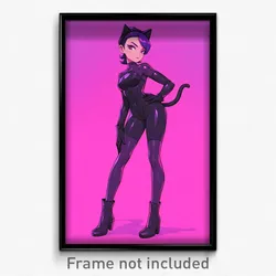 Anime Art Poster - Girl Feeling Fondness Wearing Posh Catsuit (Print)