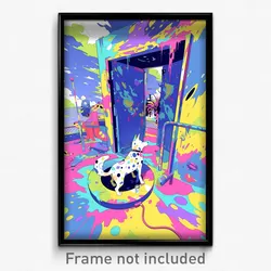 Art Poster - Angelic Kennel (Psychedelic Trippy Weird 11x17 Cartoon Print)