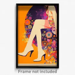 German Movie Poster - Girl Feeling Content, Well To Do White Legwear (Art Print)