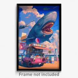Movie Art Poster - Puny Hot Dog Stand (Psychedelic Retro Weird Film Print)