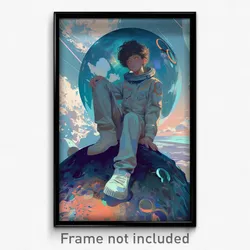 Movie Art Poster - Boy Feeling Pensiveness, Spherical Prison Clothes (Print)