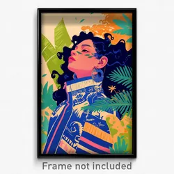 Mexican Movie Poster - Woman Feeling Determined, Wobbly Track Jacket (Art Print)