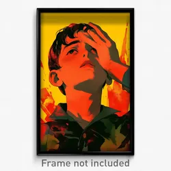 Brazilian Movie Poster - Boy Feeling Upset, Reasonable Collared Cape (Art Print)