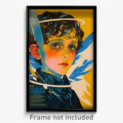 French Movie Poster - Boy Feeling Empathy, Angelic Detached Collar (Art Print)