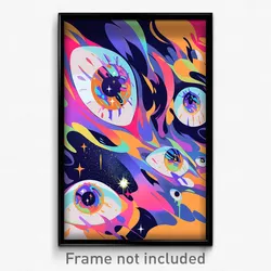 Art Poster - Dazzling Middens (Psychedelic Trippy Weird 11x17 Cartoon Print)