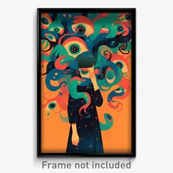 Art Poster - Woman Feeling Reluctant Wearing Adorable Band Uniform (Print)