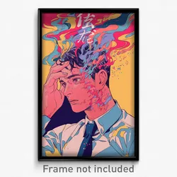 Movie Art Poster - Man Feeling Perplexed, Athletic Blue Necktie (Film Print)