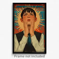 Mexican Movie Poster - Boy Feeling Rejected, Gloomy Blue Necktie (Art Print)
