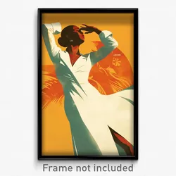 Brazilian Movie Poster - Woman Feeling Desire, Warped White Dress (Art Print)