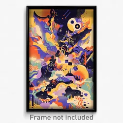 French Movie Poster - Wiggly Gallows (France Psychedelic Art Retro Film Print)