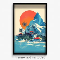 Brazilian Movie Poster - Frozen Lagoon (Brazil Psychedelic Art Retro Film Print)