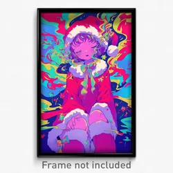 Anime Art Poster - Boy Feeling Dismay Wearing Scientific Santa Costume (Print)
