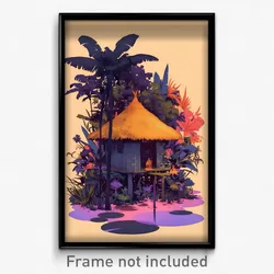 Brazilian Movie Poster - Old Fashioned Hut (Brazil Retro Film Art Print)