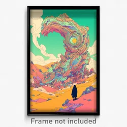 Art Poster - Yellow Mars (Psychedelic Trippy Weird 11x17 Print)