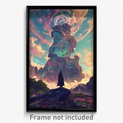 Art Poster - Zealous Bluff (Psychedelic Trippy Weird 11x17 Cartoon Print)