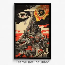 Russian Movie Poster - Black And White Mexican City (Russia Film Art Print)