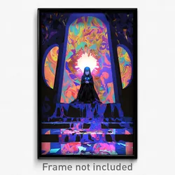 Art Poster - Glaring Cloister (Psychedelic Trippy Weird 11x17 Cartoon Print)
