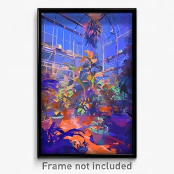 Art Poster - Unrealistic Greenhouse (Psychedelic Trippy Weird 11x17 Print)