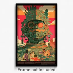 Mexican Movie Poster - Man Feeling Troubled, Livid Visor Armor (Art Print)