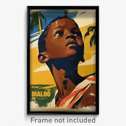 Brazilian Movie Poster - Boy Feeling Calm, Aged Pink Neckerchief (Art Print)