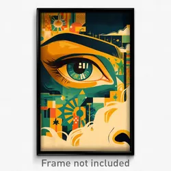 Brazilian Movie Poster - Girl Feeling Grief, Metallic Cocktail Dress (Art Print)