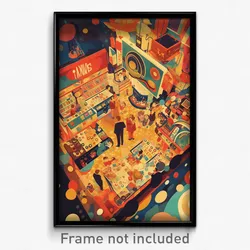 Mexican Movie Poster - Animated Book Store (Mexico Retro Film Art Print)