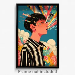 Brazilian Movie Poster - Boy Feeling Adoration, Elaborate Pinstripe Shirt