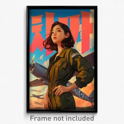 Korean Movie Poster - Woman Feeling Weak, Comfortable Pilot Suit (Art Print)