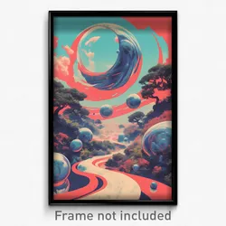 Movie Art Poster - Meager Garden (Psychedelic Trippy Retro Cartoon Film Print)
