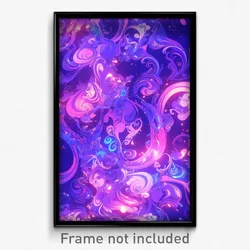 Art Poster - Violet Tile (Psychedelic Trippy Weird 11x17 Print)