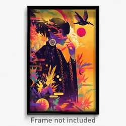 Mexican Movie Poster - Whimsical Square (Mexico Retro Film Art Print)