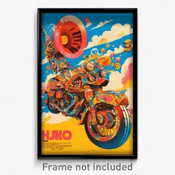 Russian Movie Poster - Notable Wheels (Russia Psychedelic Art Retro Film Print)