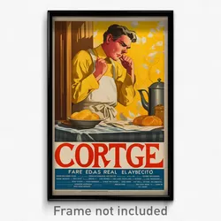 French Movie Poster - Man Feeling Courage, Acclaimed Frilled Apron (Art Print)