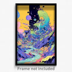 Art Poster - Mushy Mound (Psychedelic Trippy Weird 11x17 Print)